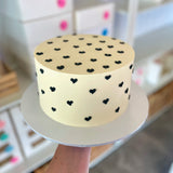 Piped Mini Heart Cake