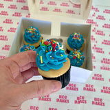 Bright Blue Cupcakes - 6 Box