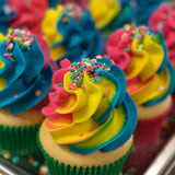 Large Rainbow Cupcakes - 6 Box