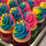 Large Rainbow Cupcakes - 6 Box