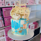 Blue, Gold Leaf & Macarons