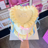 Gender Reveal Heart Vintage Cake
