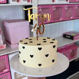 Piped Mini Heart Cake