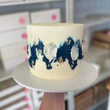 The White & Navy Cake