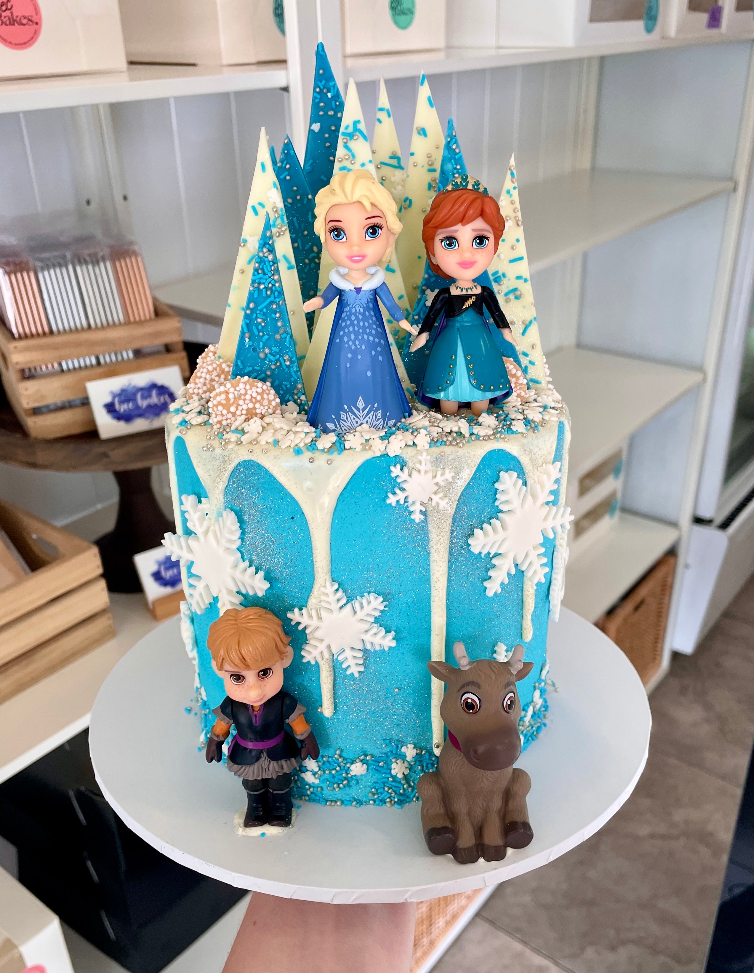 Frozen Theme Cake for Birthday Near Garia - Cakes and Bakes Stories