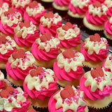Hot Pink Love Cupcakes